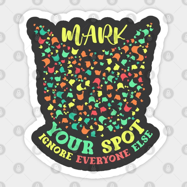 Dot Day Cat Sticker by alcoshirts